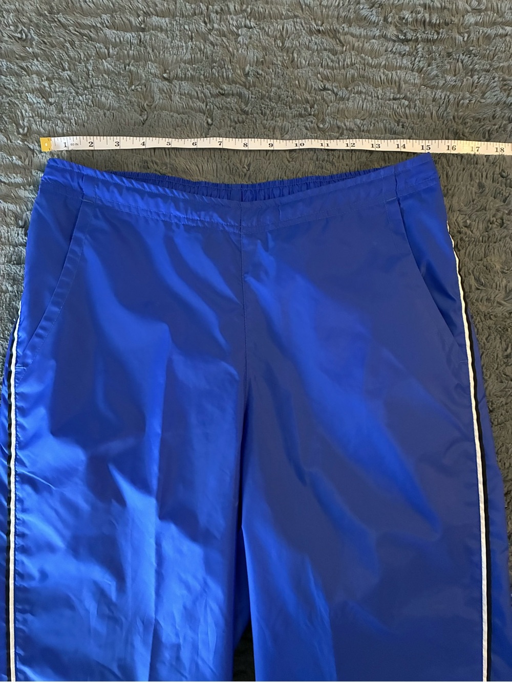 Vintage Nike Nylon Blue Women's Track Pants 90s Windbreaker - Picture 6 of 8